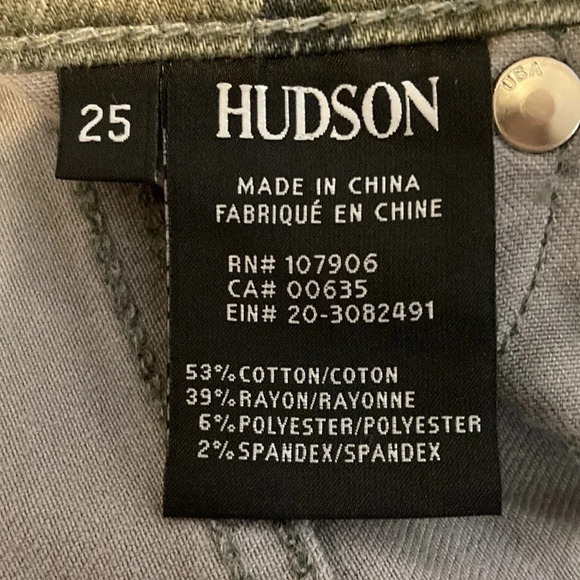 NWOT Hudson Barbara High Waist Super Skinny Jeans Camo 25 - Picture 11 of 16